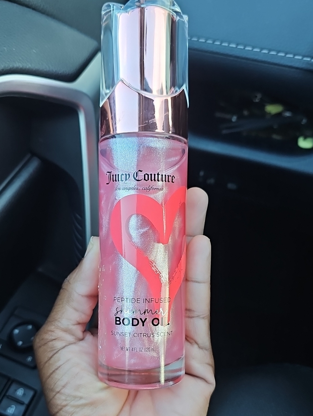 Juicy Couture Pink Iridescent Shimmer Body Oil - Sunset Citrus
